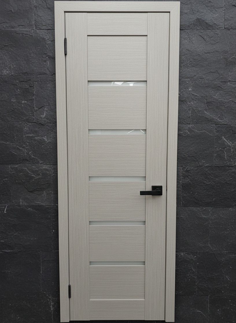 Puerta Urban Grey gris claro paneles horizontales cristal diseno europeo moderno